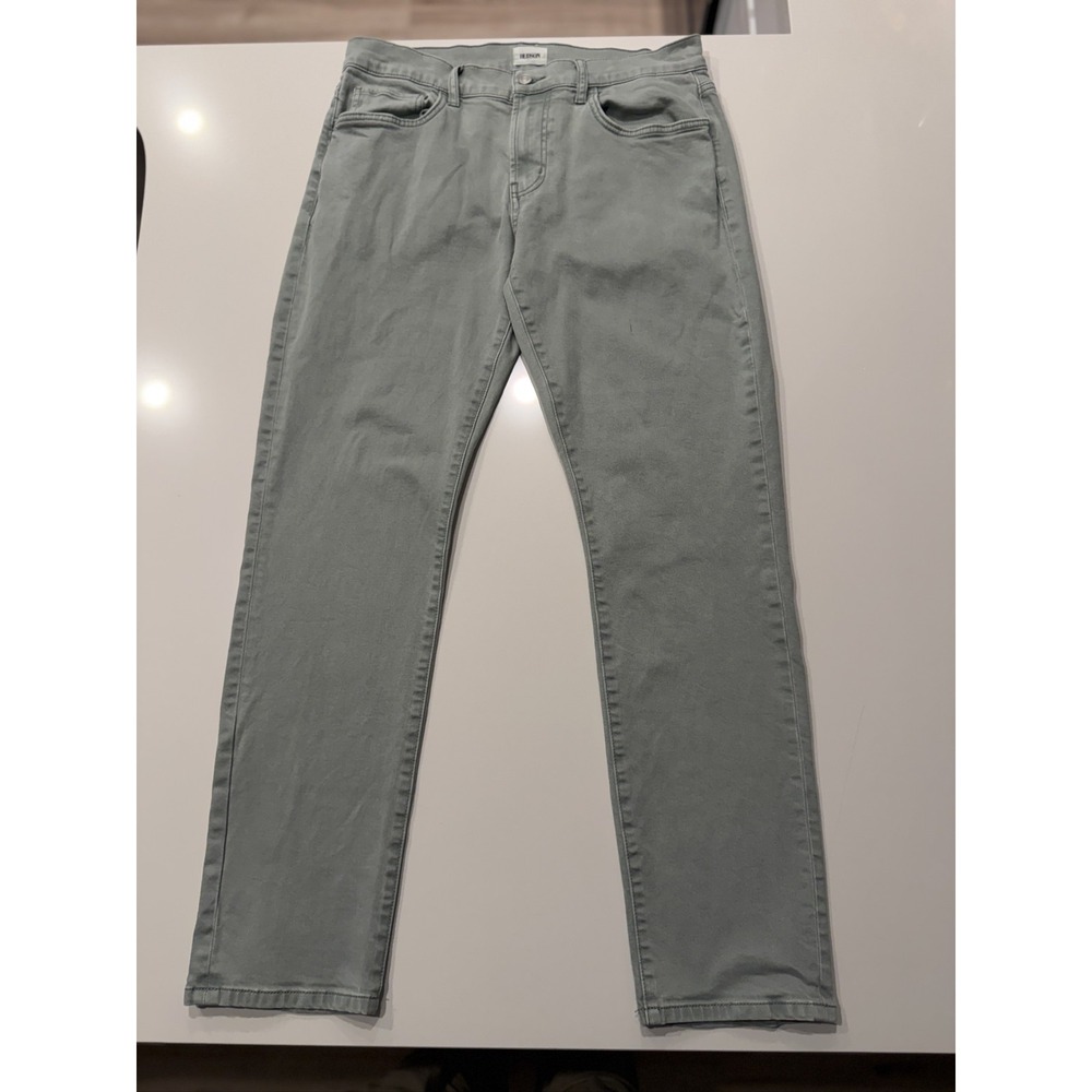 Hudson Blake Rosemary Men's Jeans 34 Sage Green Slim Straight Stretch Denim